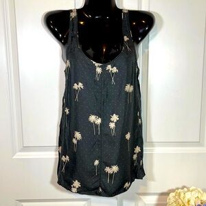 Rag & Bone 'Natalie' Palm Tree Silk Twill Tank NWT XS. B6